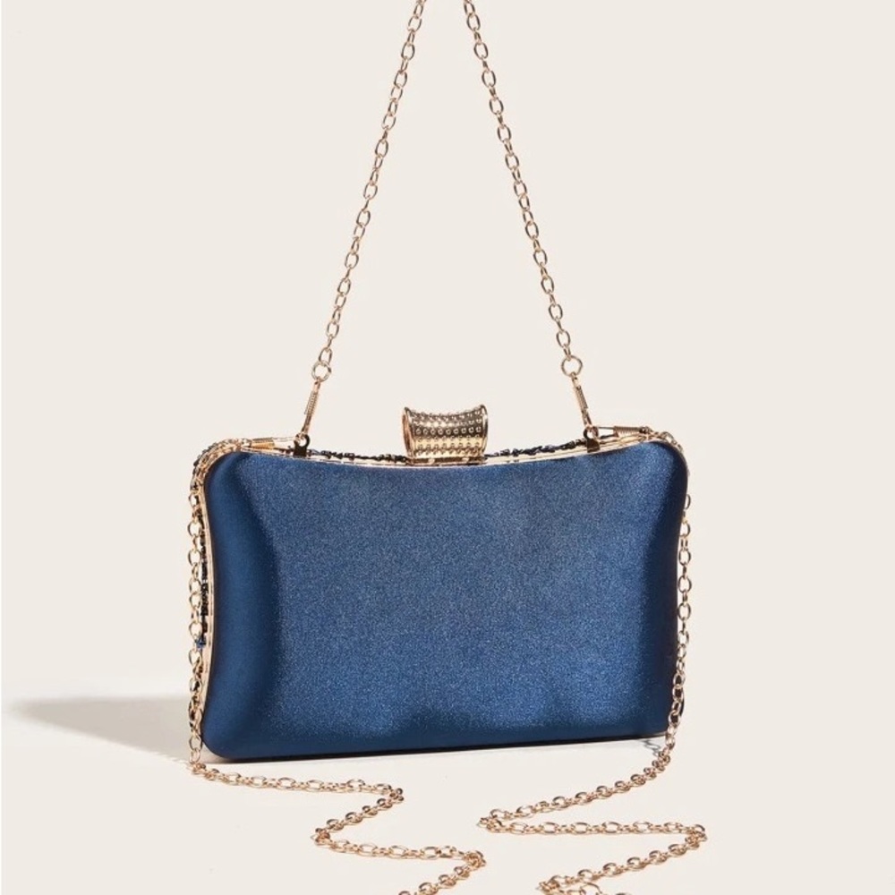 Emerald Green Luxury Embellished Clutch Bling Bag - Picture 5 of 8